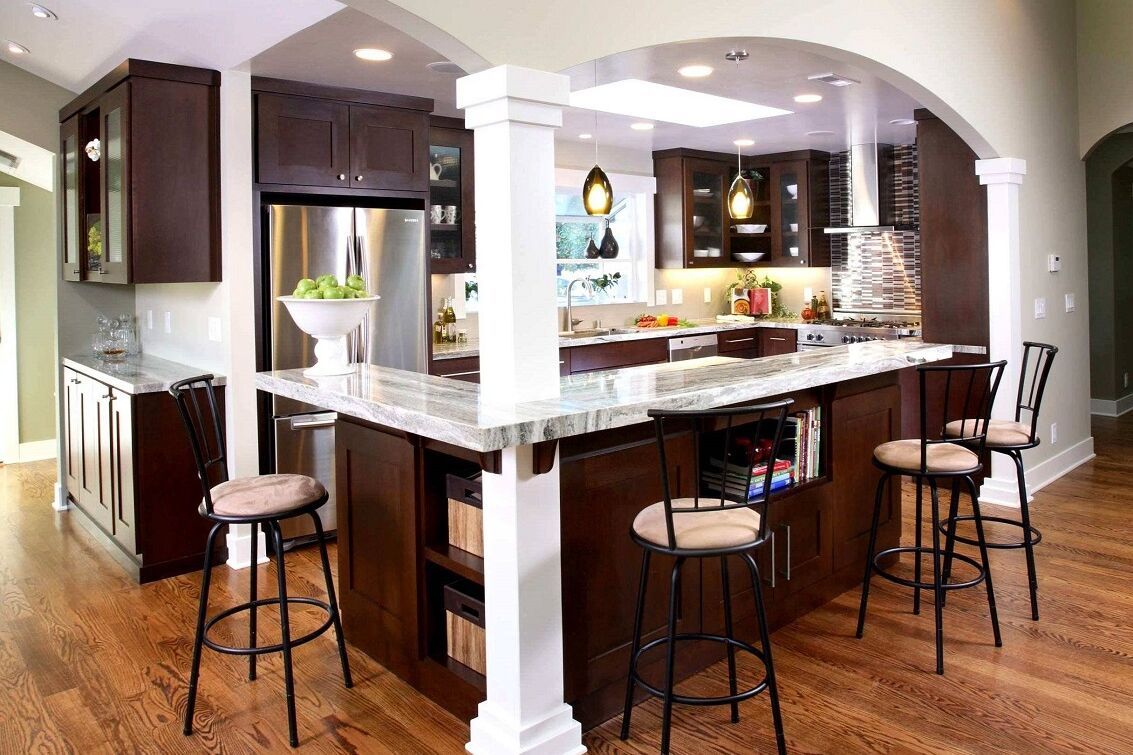 Выбираем барную стойку под габариты кухни