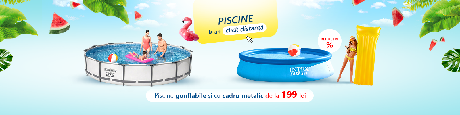 Piscine gonflabile și cu carcas în Moldova