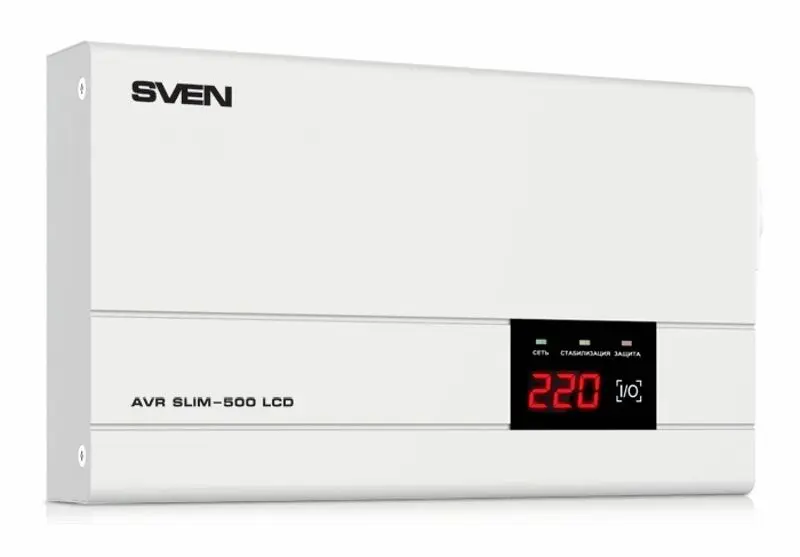 Stabilizator de tensiune Sven AVR SLIM-500 LCD (Black)