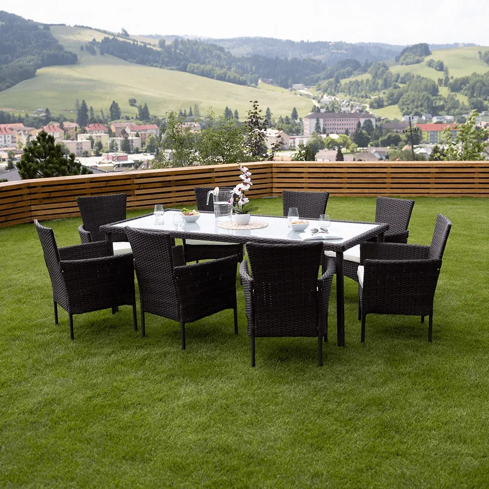 Set mobilier da gradina Tempo Kondela Menibor 1+8 (Brown/Beige) - 9