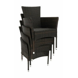 Set mobilier da gradina Tempo Kondela Menibor 1+8 (Brown/Beige) Thumb