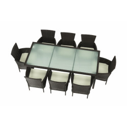 Set mobilier da gradina Tempo Kondela Menibor 1+8 (Brown/Beige) Thumb