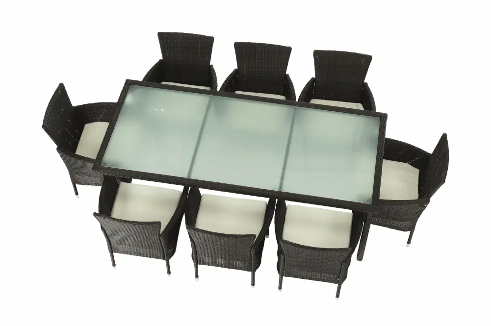 Set mobilier da gradina Tempo Kondela Menibor 1+8 (Brown/Beige) - 2