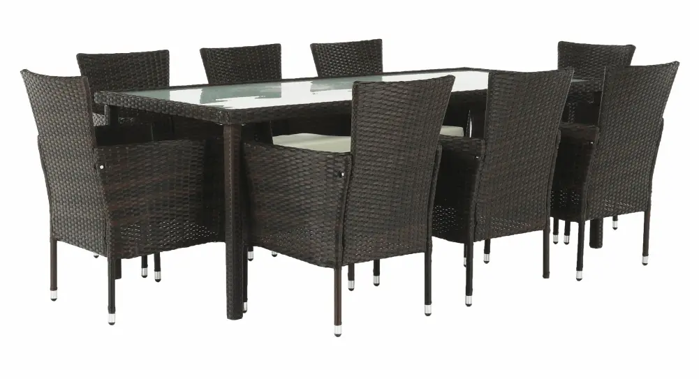 Set mobilier da gradina Tempo Kondela Menibor 1+8 (Brown/Beige) - 3