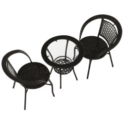 Комплект садовой мебели Tempo Kondela Lasan 1+2 (Brown) Thumb