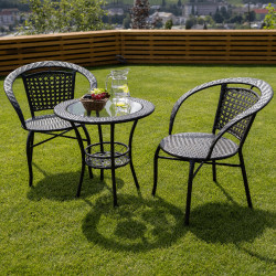 Комплект садовой мебели Tempo Kondela Lasan 1+2 (Brown) Thumb