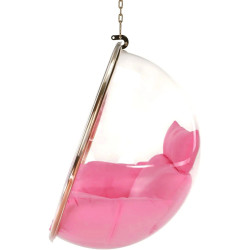 Fotoliu suspendat Tempo Kondela Bubble New Tip 1 106 (Transparent/Golden/Pink) Thumb