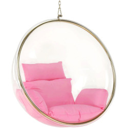 Fotoliu suspendat Tempo Kondela Bubble New Tip 1 106 (Transparent/Golden/Pink) Thumb