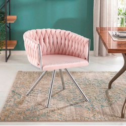 Стул Tempo Kondela Helin (Powder Pink/Chrome)