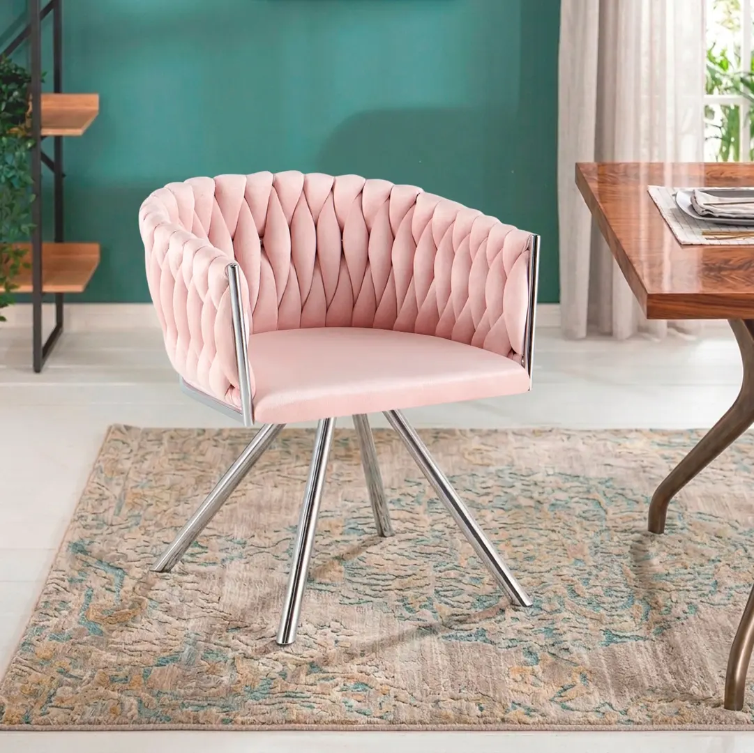 Стул Tempo Kondela Helin (Powder Pink/Chrome)