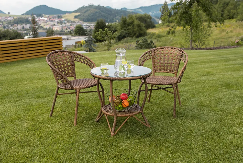 Комплект садовой мебели Tempo Kondela Jarub 1+2 (Brown) - 9