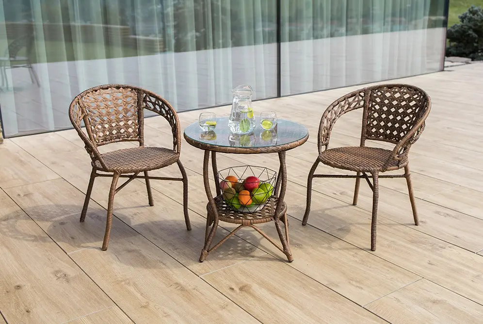 Комплект садовой мебели Tempo Kondela Jarub 1+2 (Brown)