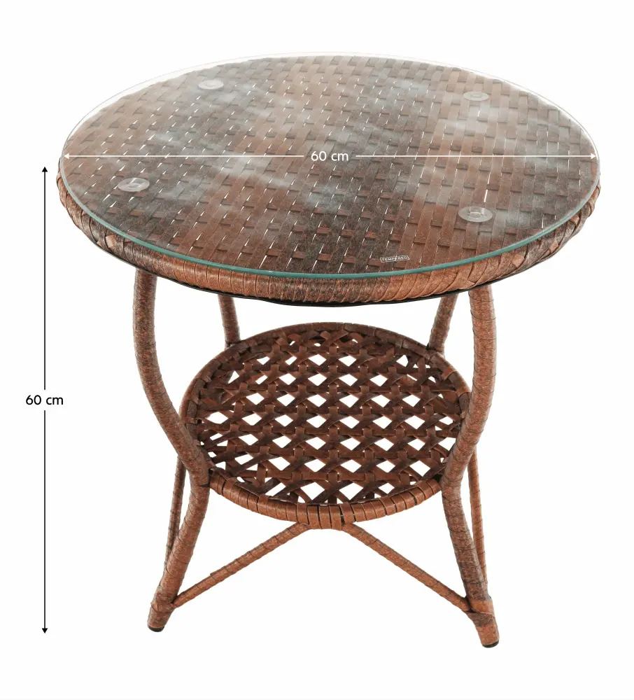 Комплект садовой мебели Tempo Kondela Jarub 1+2 (Brown) - 8