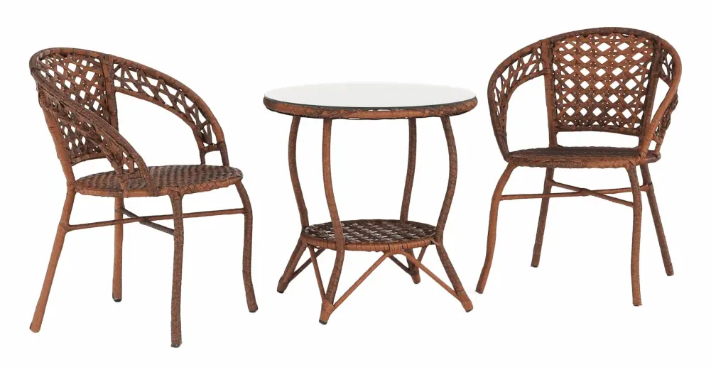 Комплект садовой мебели Tempo Kondela Jarub 1+2 (Brown) - 4