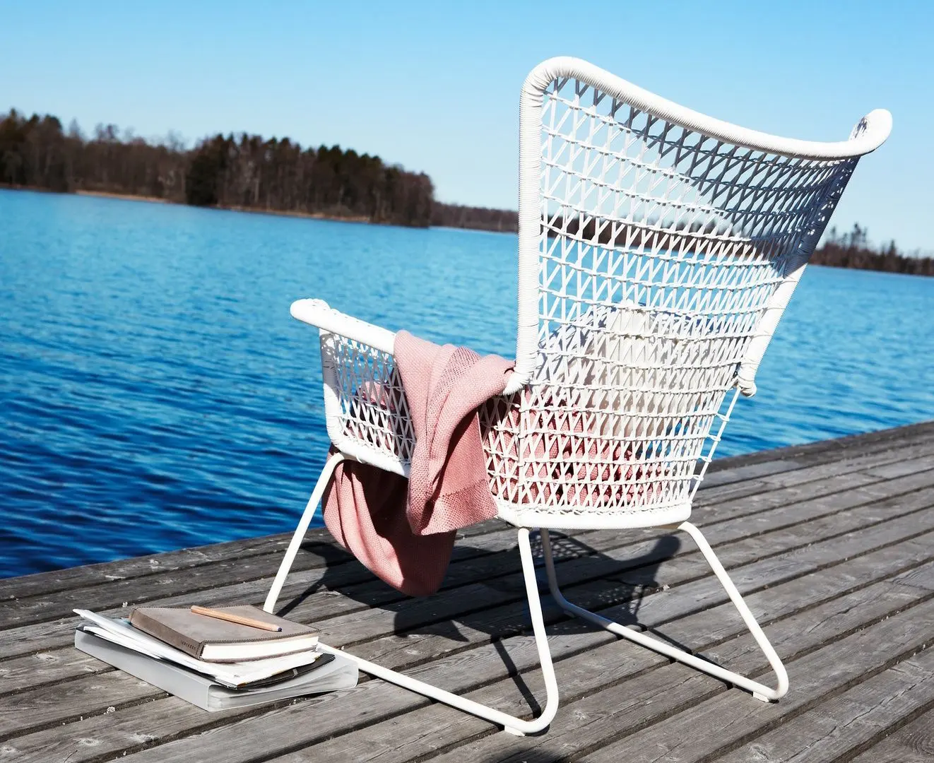 Fotoliu Ikea Hogsten 74x78x93 (Alb) - 6