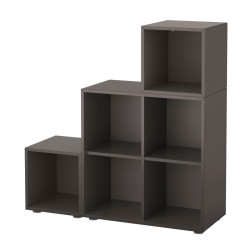 Стеллаж Ikea Eket на ножках 105x35x107 (Темно-серый) Thumb