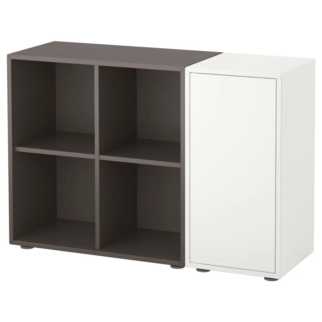 Стеллаж Ikea Eket 105x35x72 (Белый/Темно-серый) - 2