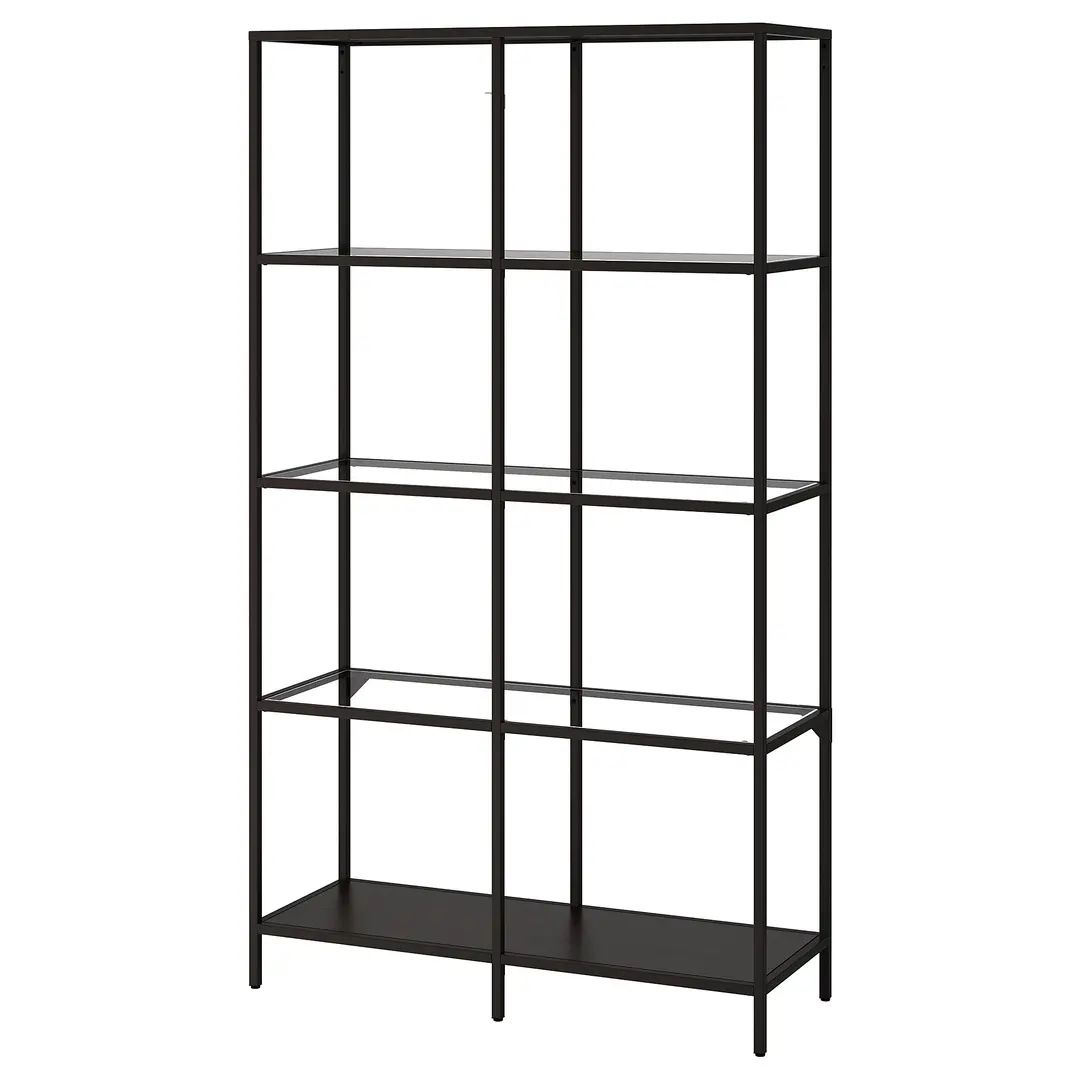 Стеллаж Ikea Vittsjo стекло 100x175 (Черно-коричневый) - 2