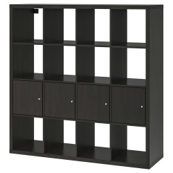 Etajera Ikea Kallax cu 4 organizatoare 147x147 (Negru-maro) Thumb