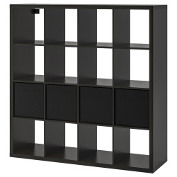 Etajera Ikea Kallax cu 4 organizatoare 147x147 (Negru-maro) Thumb
