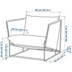 Fotoliu Ikea Havsten cu perna (Bej) Thumb