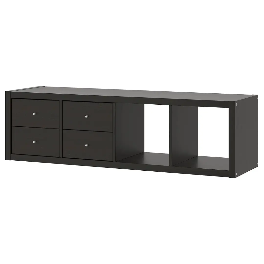 Etajera Ikea Kallax 2 organizatoare 42x147 (Negru-maro) - 3