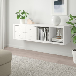 Etajera Ikea Kallax 2 organizatoare 42x147 (Alb)