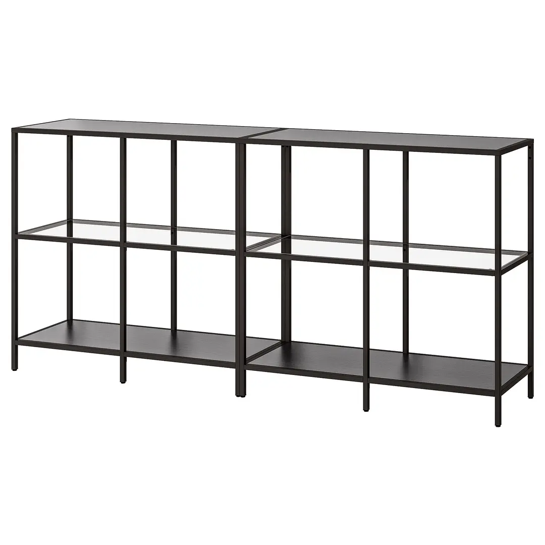 Etajera Ikea Vittsjo sticla 200x36x9 (Negru-maro) - 2