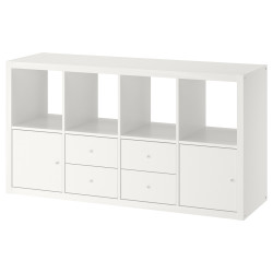 Стеллаж Ikea Kallax 4 вставки 77x147 (Белый) Thumb