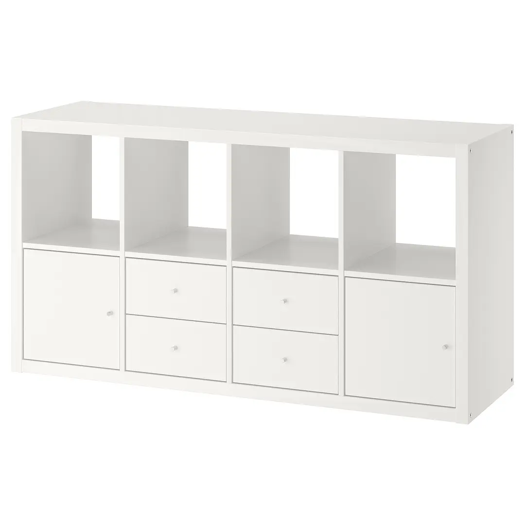 Стеллаж Ikea Kallax 4 вставки 77x147 (Белый) - 2