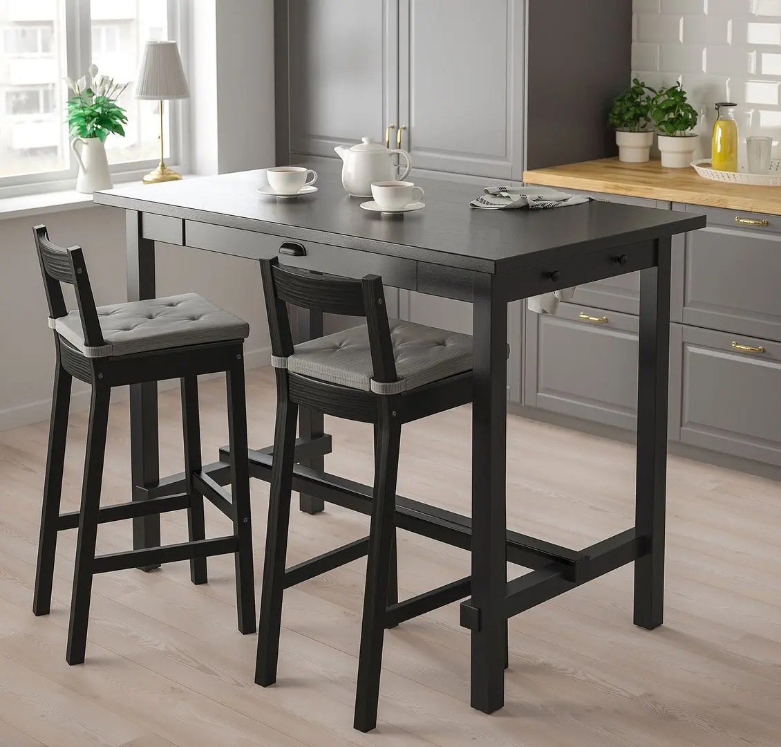 Стол Ikea Nordviken 140x80x105см (Черный)