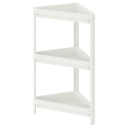 Этажерка угловая Ikea Vesken 33x33x71 (Белый) Thumb