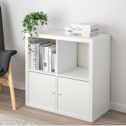 Etajera Ikea Kallax cu usi 77x77 (Alb)