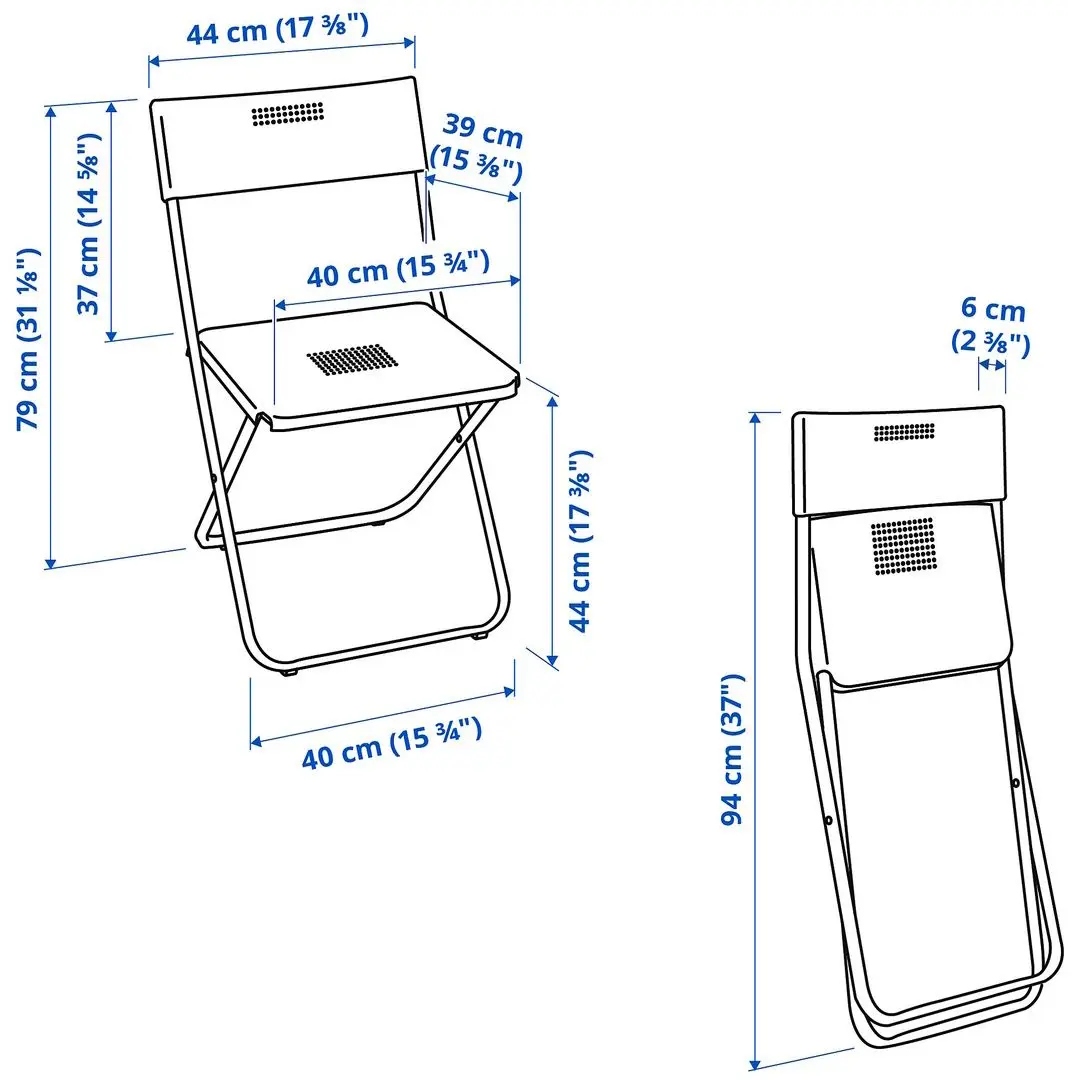 Set mobilier de gradina Ikea Fejan 1+2 (Alb)