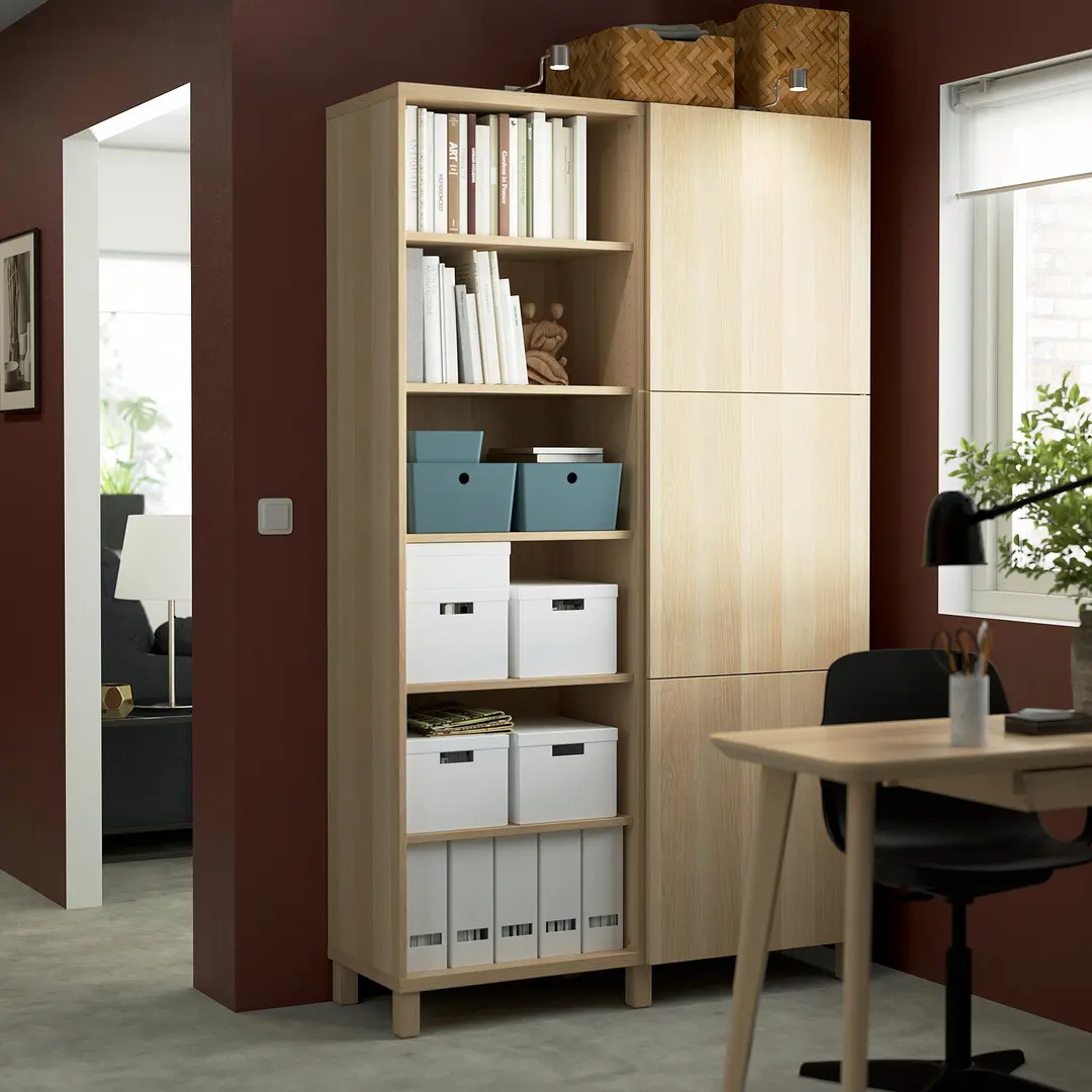 Комбинированный шкаф Ikea Besta/Lappviken/Stubbarp 120x42x202 (Состаренный дуб) - 5
