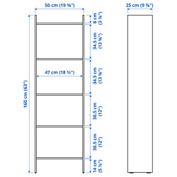 Стеллаж Ikea Baggebo 50x25x160 (Белый) Thumb