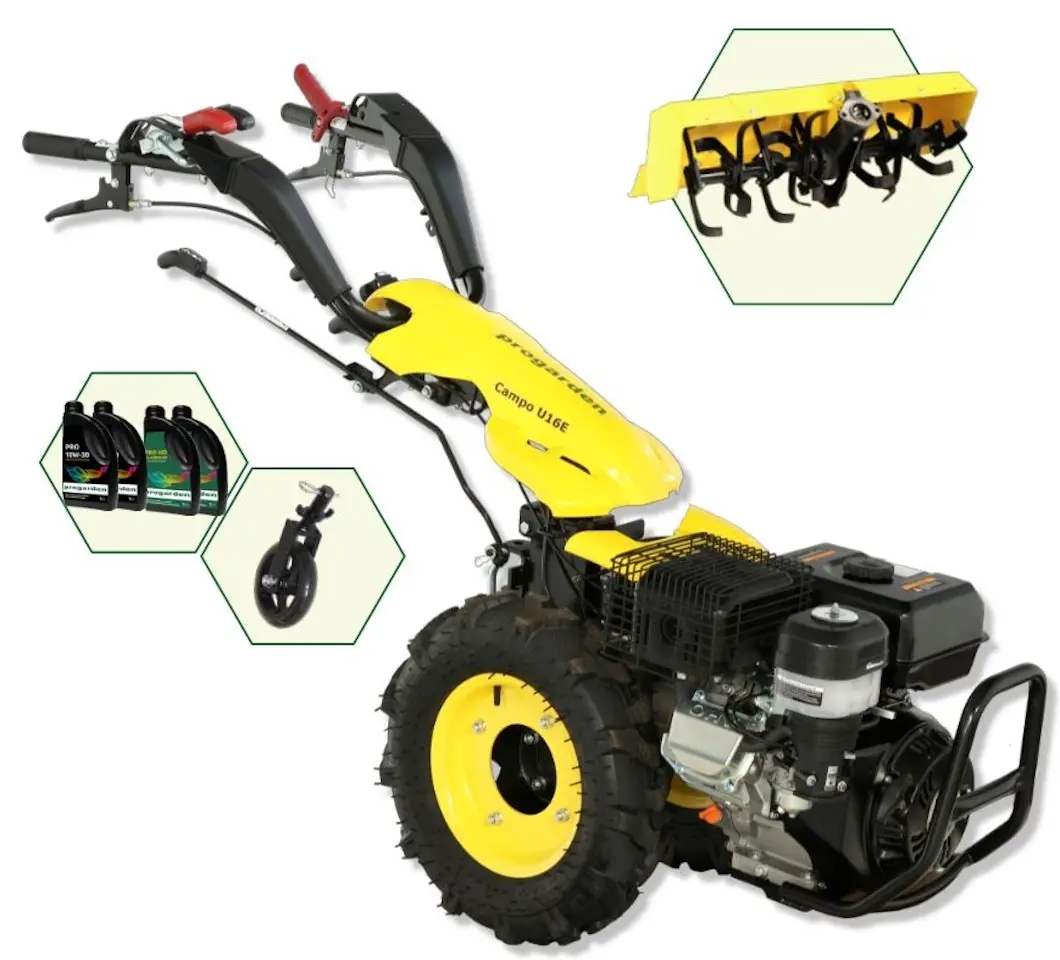 Motocultor cu accesorii Progarden Campo U16E 4L ulei (PACU16A)