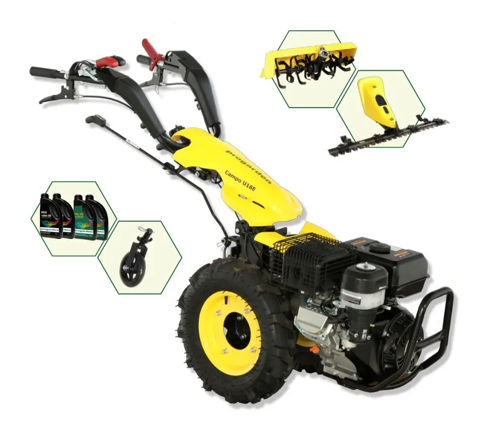 Motocultor cu accesorii Progarden Campo U16E 4L ulei (PACU16B)