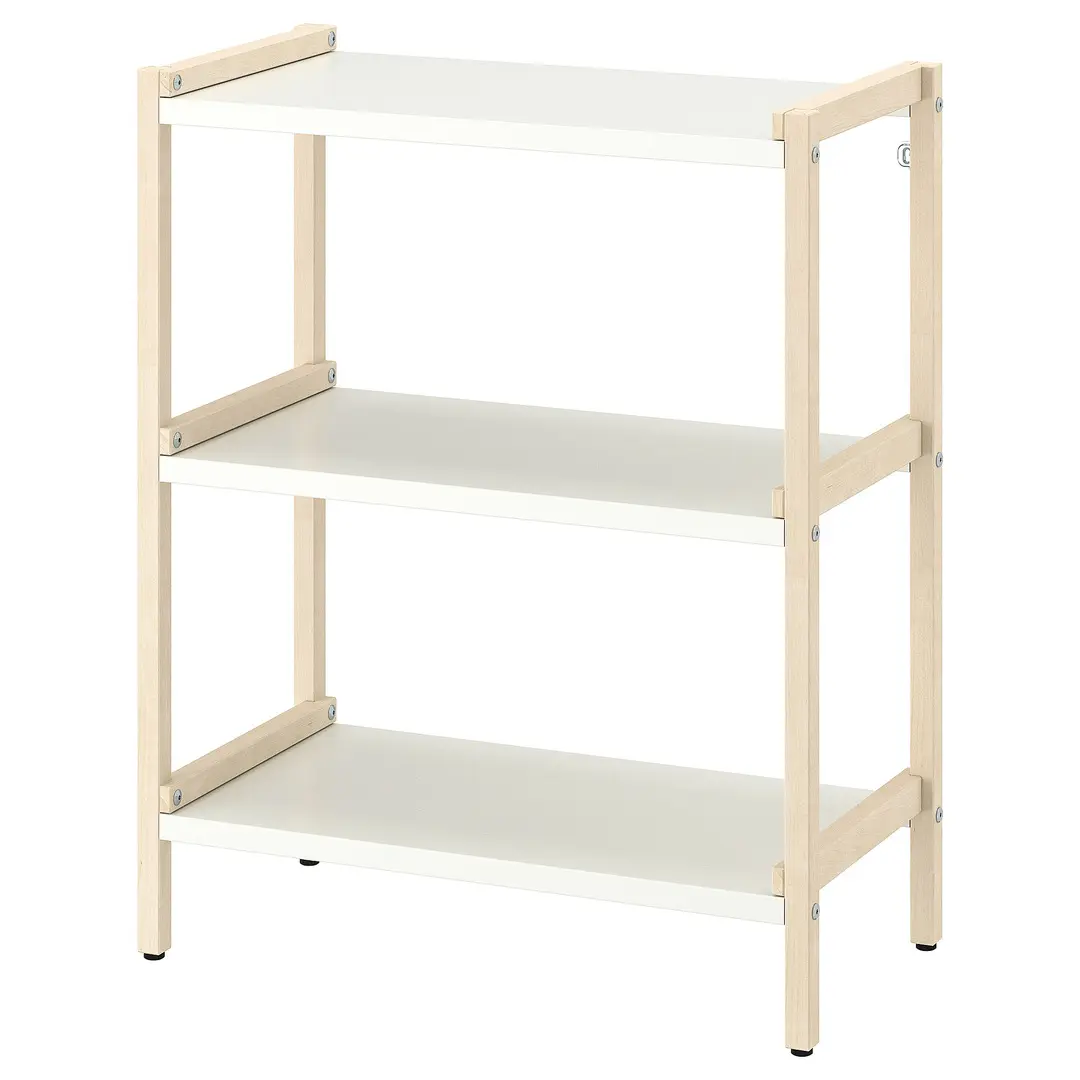 Стеллаж Ikea Ekenbben 70x34x86 (Тополь/Белый) - 2