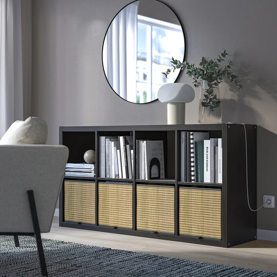 Стеллаж Ikea Kallax 77x147 (Черно-коричневый) - 6