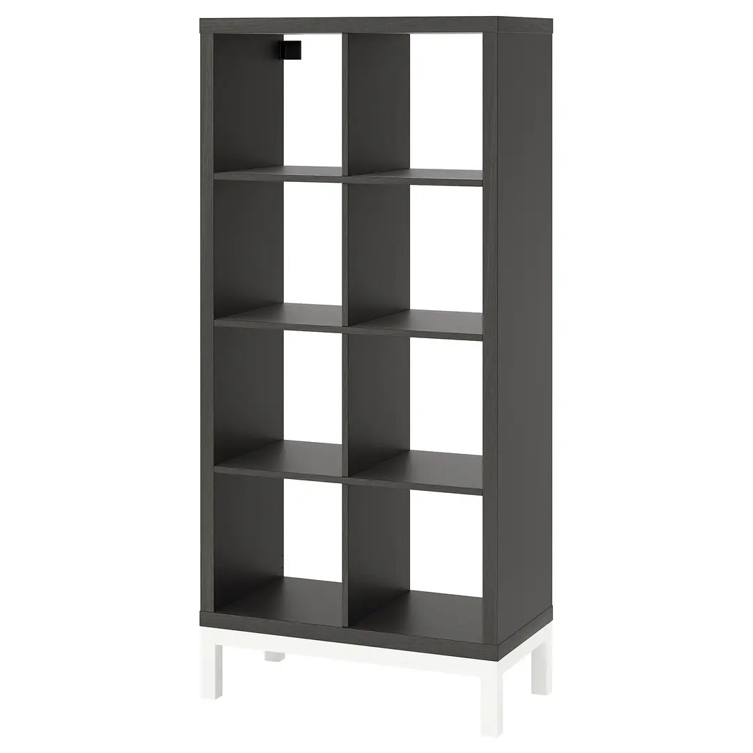 Стеллаж Ikea Kallax 77x164 (Черно-коричневый/Белый) - 2