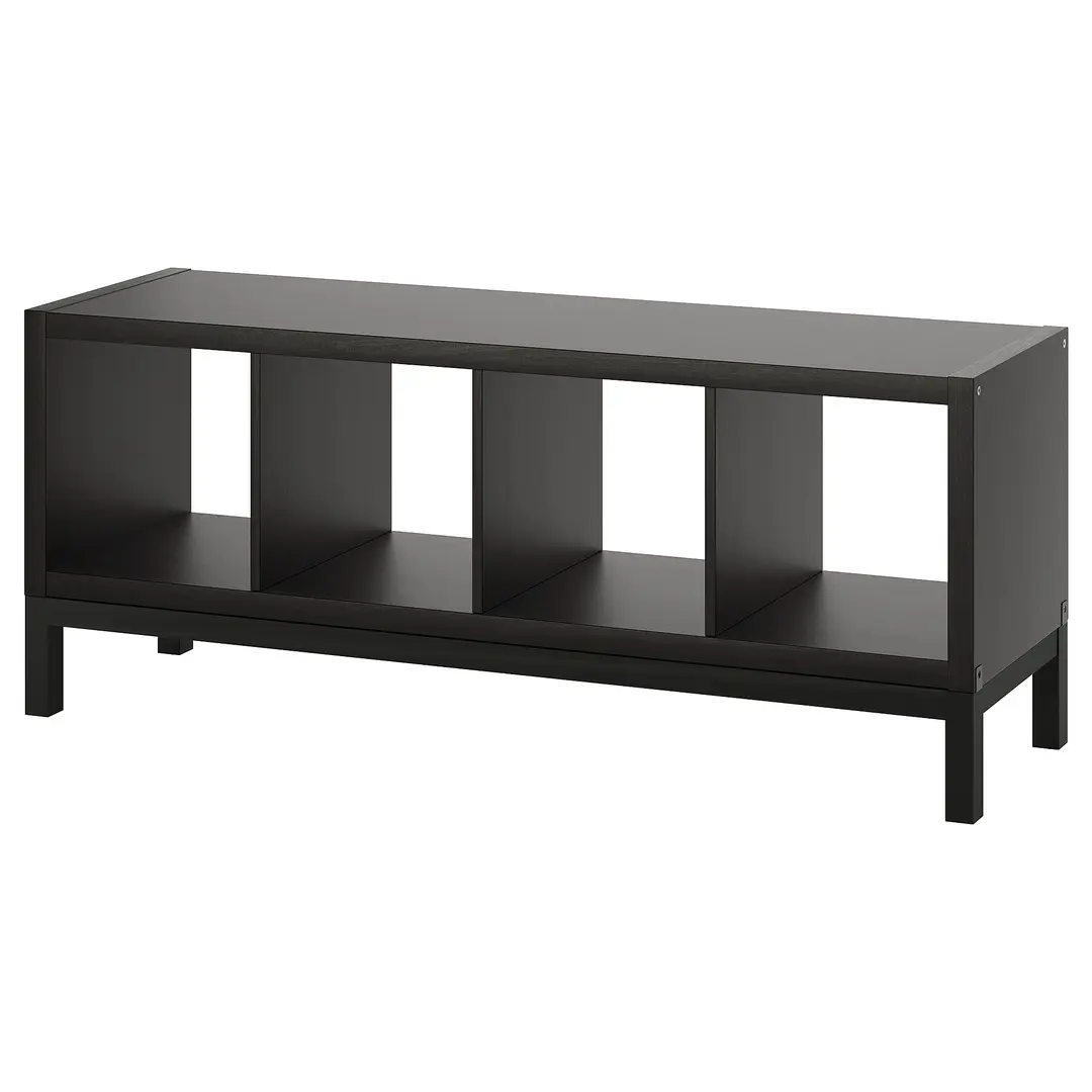Стеллаж Ikea Kallax 147x59 (Черно-коричневый/Черный) - 2