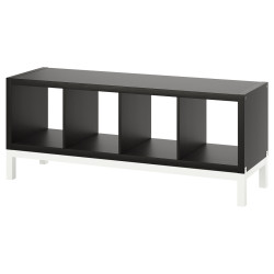 Стеллаж Ikea Kallax 147x59 (Черно-коричневый/Белый) Thumb