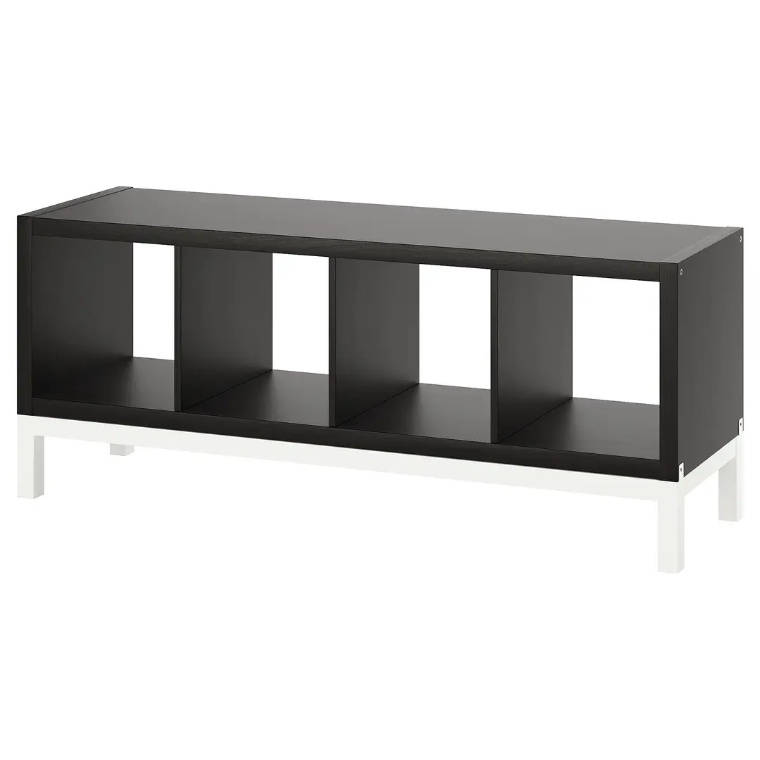 Стеллаж Ikea Kallax 147x59 (Черно-коричневый/Белый) - 2