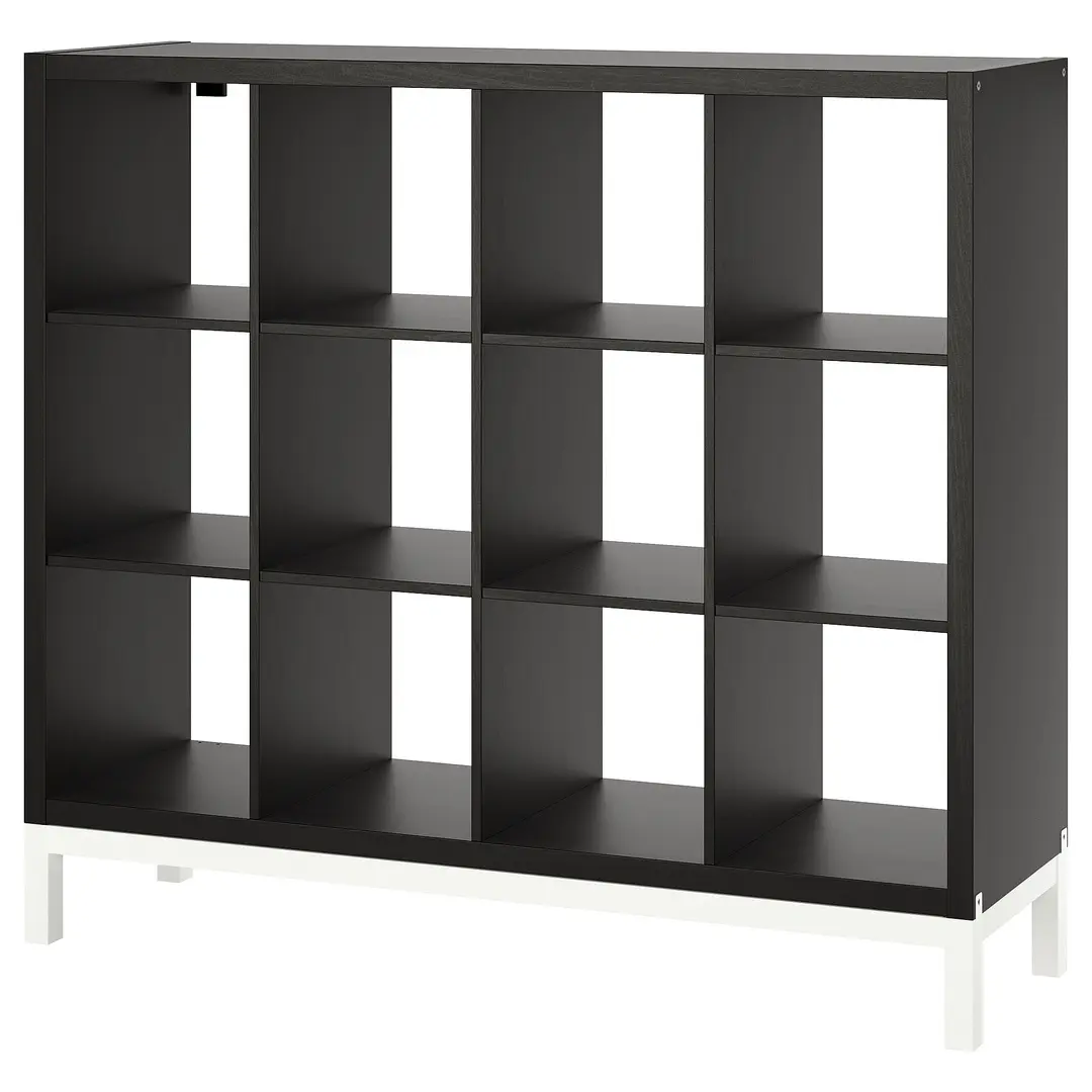 Стеллаж Ikea Kallax 147x129 (Черно-коричневый/Белый) - 2