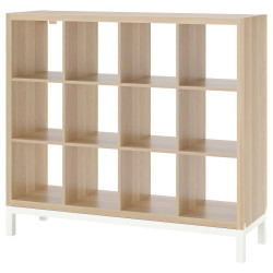 Стеллаж Ikea Kallax 147x129 (Состаренный дуб/Белый) Thumb