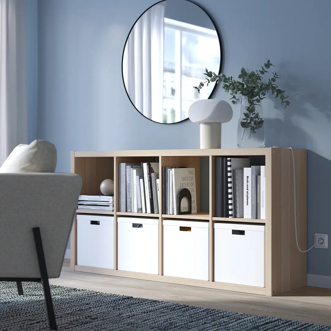 Стеллаж Ikea Kallax 77x147 (Состаренный дуб) - 5