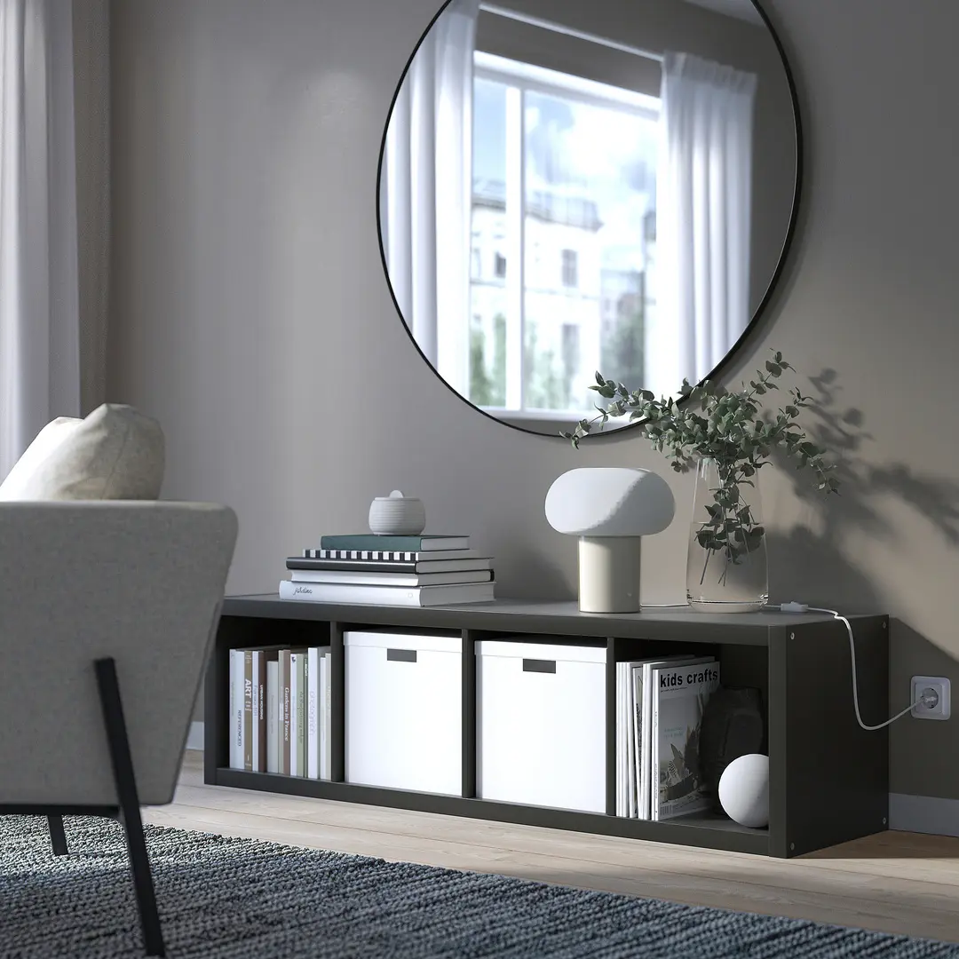 Стеллаж Ikea Kallax 42x147 (Черно-коричневый) - 7