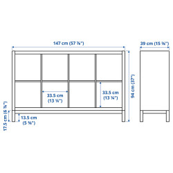 Стеллаж Ikea Kallax 147x94 (Белый) Thumb