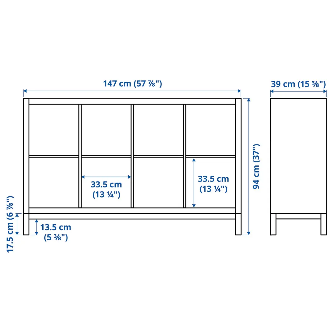 Стеллаж Ikea Kallax 147x94 (Белый) - 6